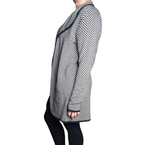 Joie Yanet Tweed Sweater size Large Open Houndstooth Wool Cashmere MSRP $220 - Picture 6 of 8